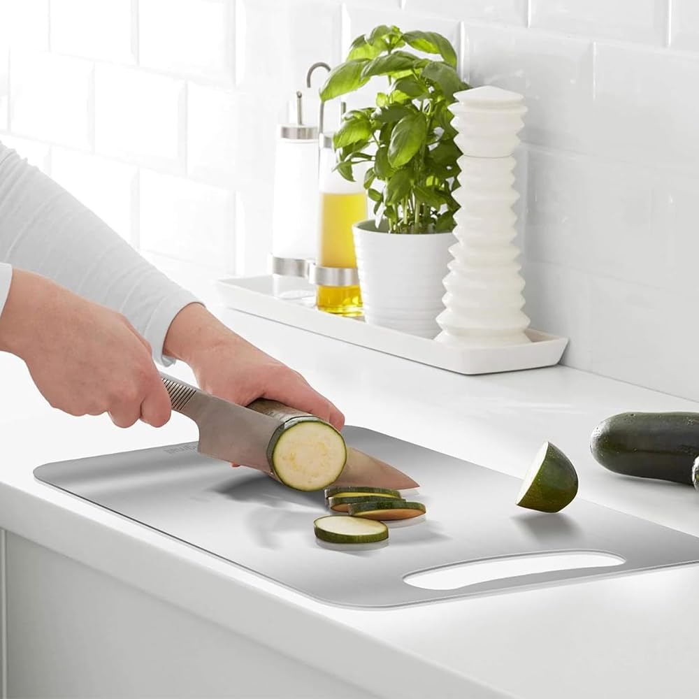 3 PCS Stainless Steel Cutting Board, 304 Stainless Cutting Boards for Kitchen,Non Toxic, Thick Cutting Board for Home Kitchen Cooking(15.3 x 11, 13.4 x 9, 11.8 x 7.9 in)