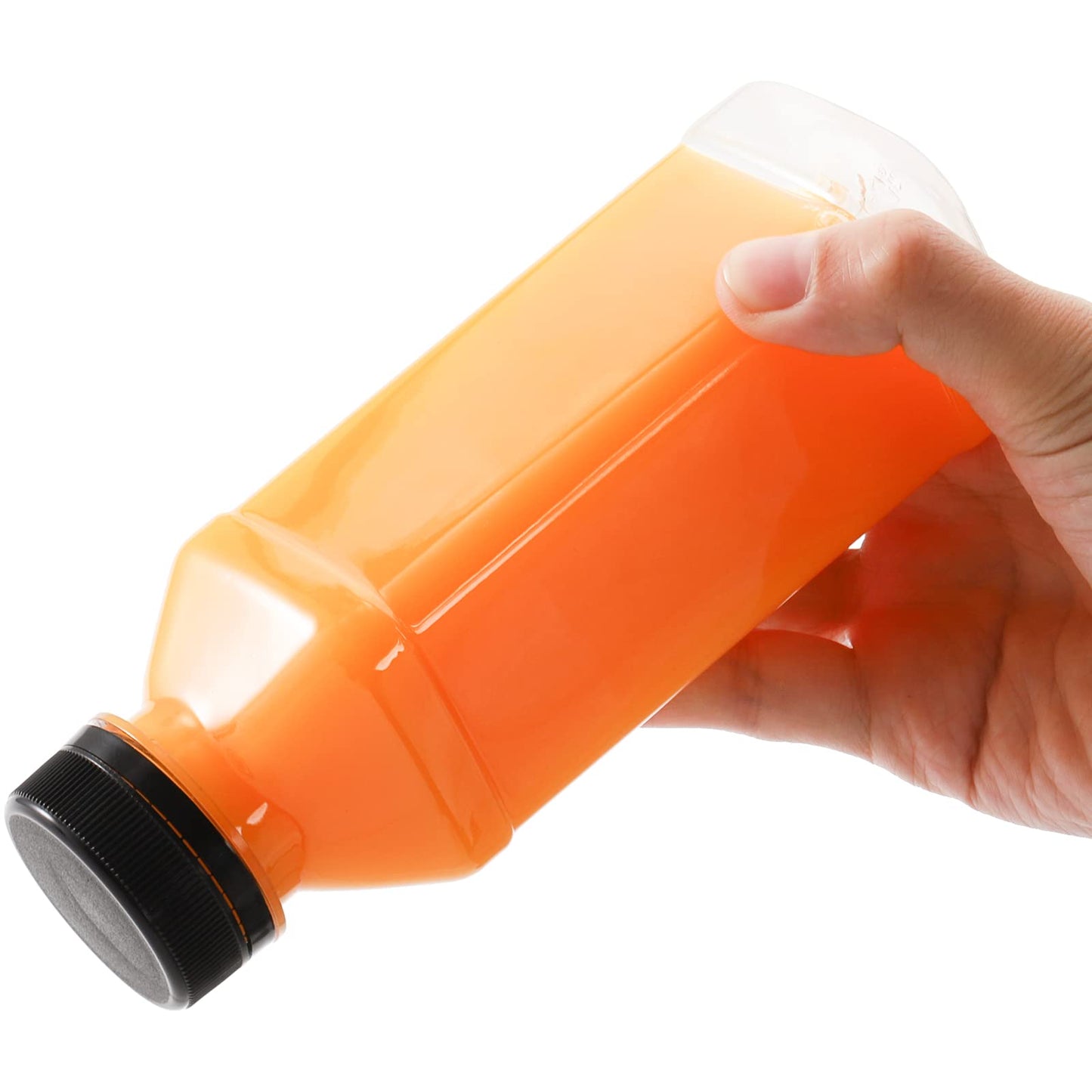 WUWEOT 30 Pack Plastic Juice Bottle, 10 Oz (300 ml) Clear Empty Milk Bottles, Reusable Bulk Beverage Containers with Tamper Evident Caps Lids