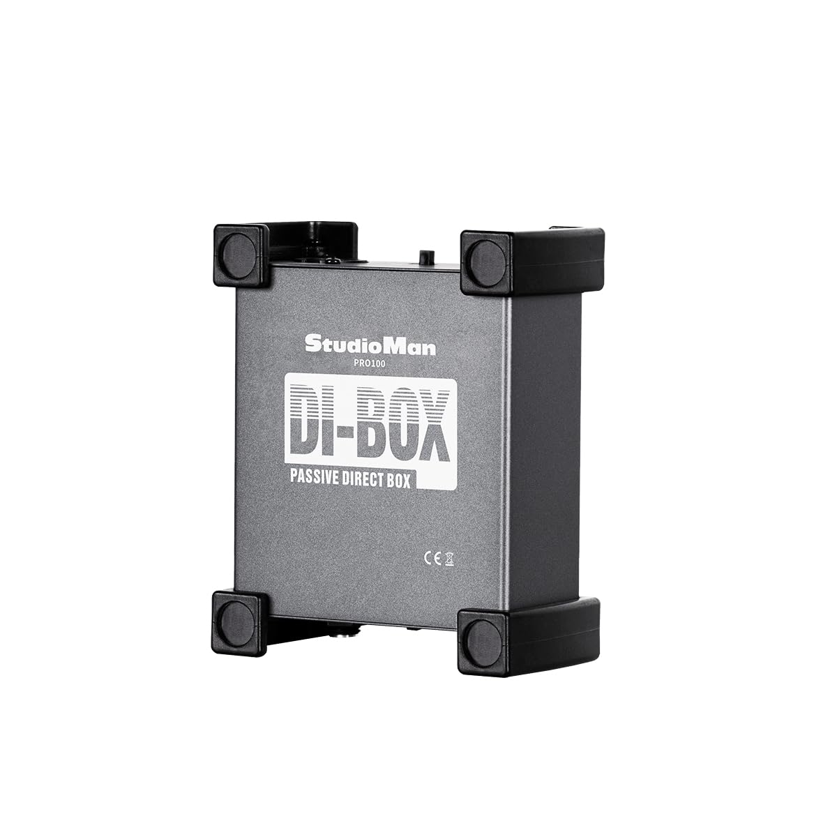 StudioMan PRO100 Passive Direct Box - 1/4" to XLR Balanced Converter, Studio & Stage DI Box with Impedance Matching, Hum Elimination & Anti-Vibration Pads