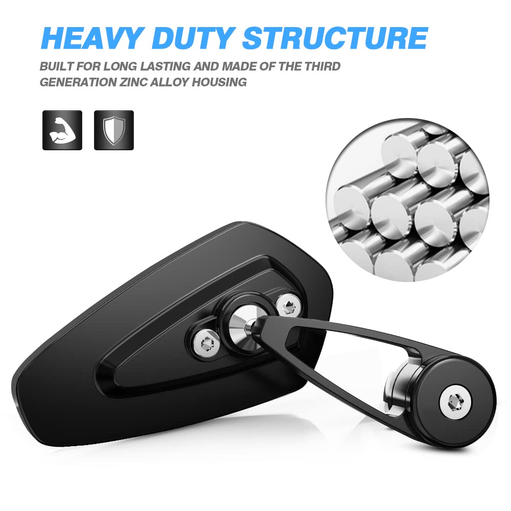 MICTUNING Motorcycle Mirrors - Bar End Rear View Mirrors Compatible with Most Honda Grom, Yamaha, Kawasaki, Ducati, Suzuki and More
