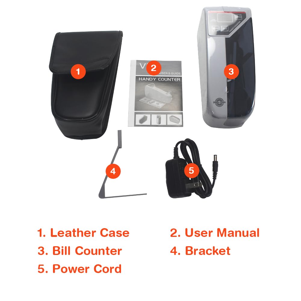 Portable Handy Bill Counter Cash Banknote Counter Money Currency Counting Machine AC or Battery Powered with UV Lamp