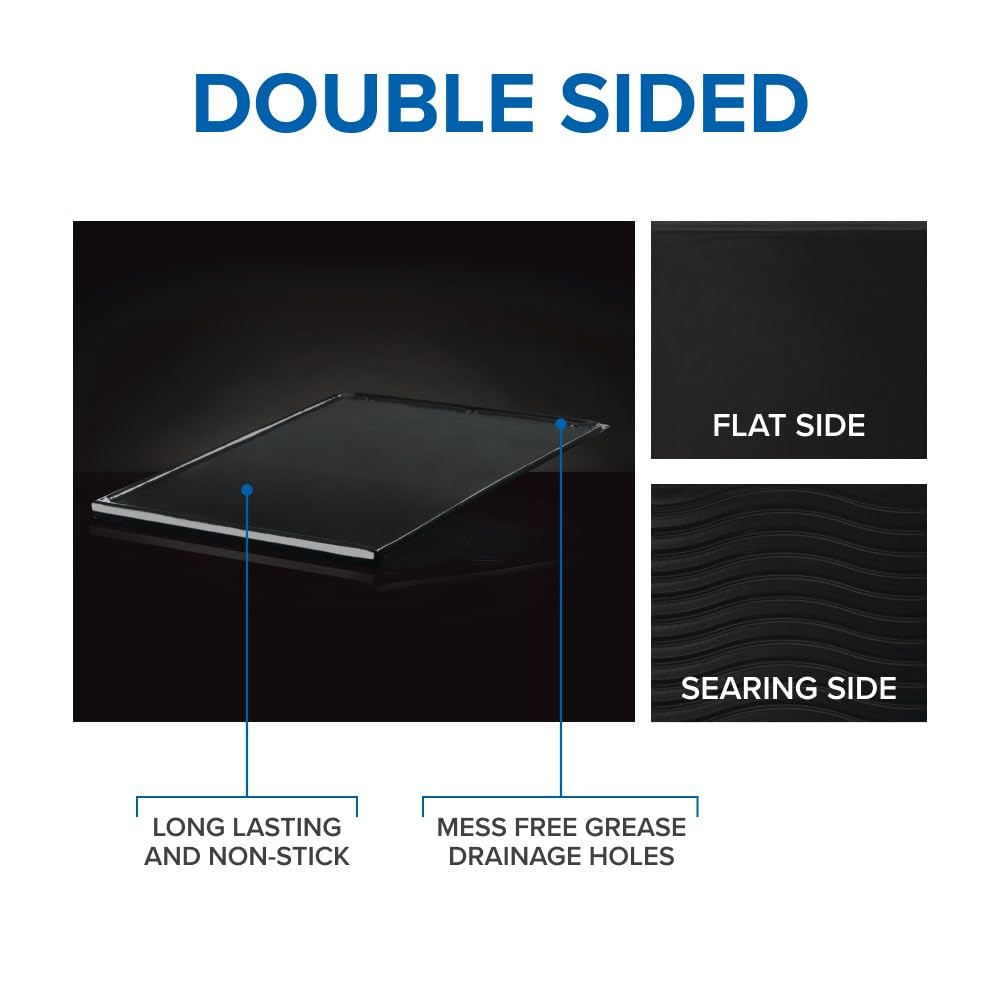 2-Sided Porcelain-Enameled Cast-Iron Griddle