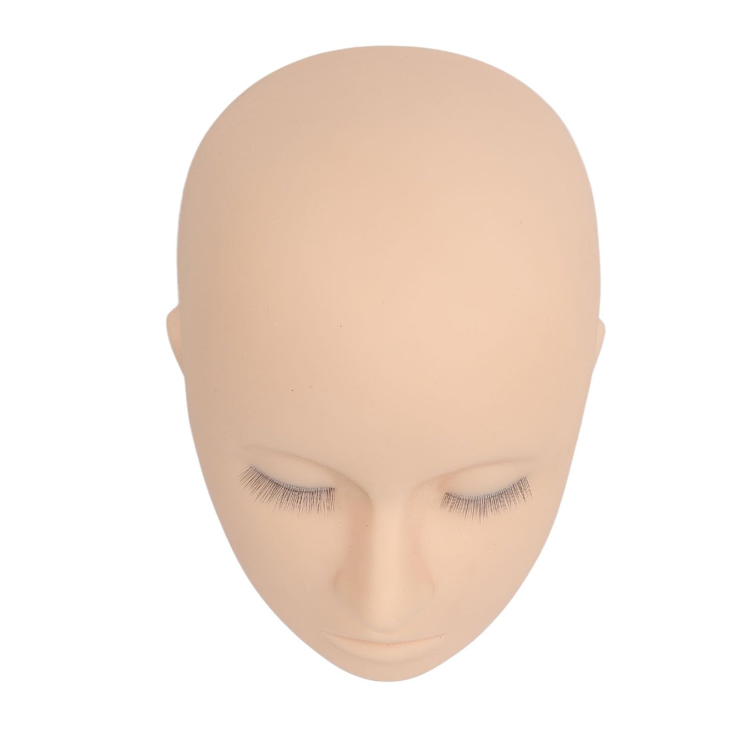 Lash Mannequin Head, 3 Layers Silicone Eyelash Mannequin Head with Eyelids, Eyelash Extension Makeup Practice Training Mannequin Doll Face Head for Lash Extension