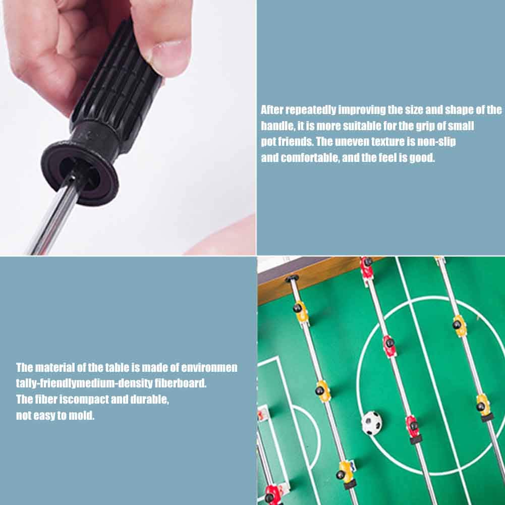 Saycker Table Foosball, Mini Football Table Soccer Tabletops Wood Football Table Top w/Footballs, Game Accessories for Adults Family Night Parties Entertainment