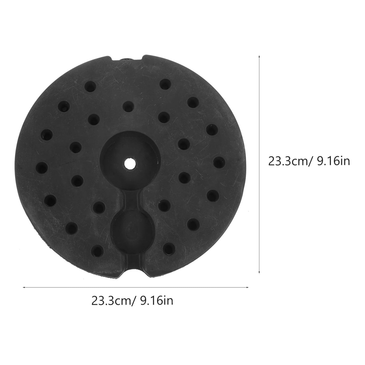 MAGICLULU Lamp Base Counterweight Round Iron Desk Lamp Weight Replacement Floor Loader Base for Bedroom Black 23.3cm