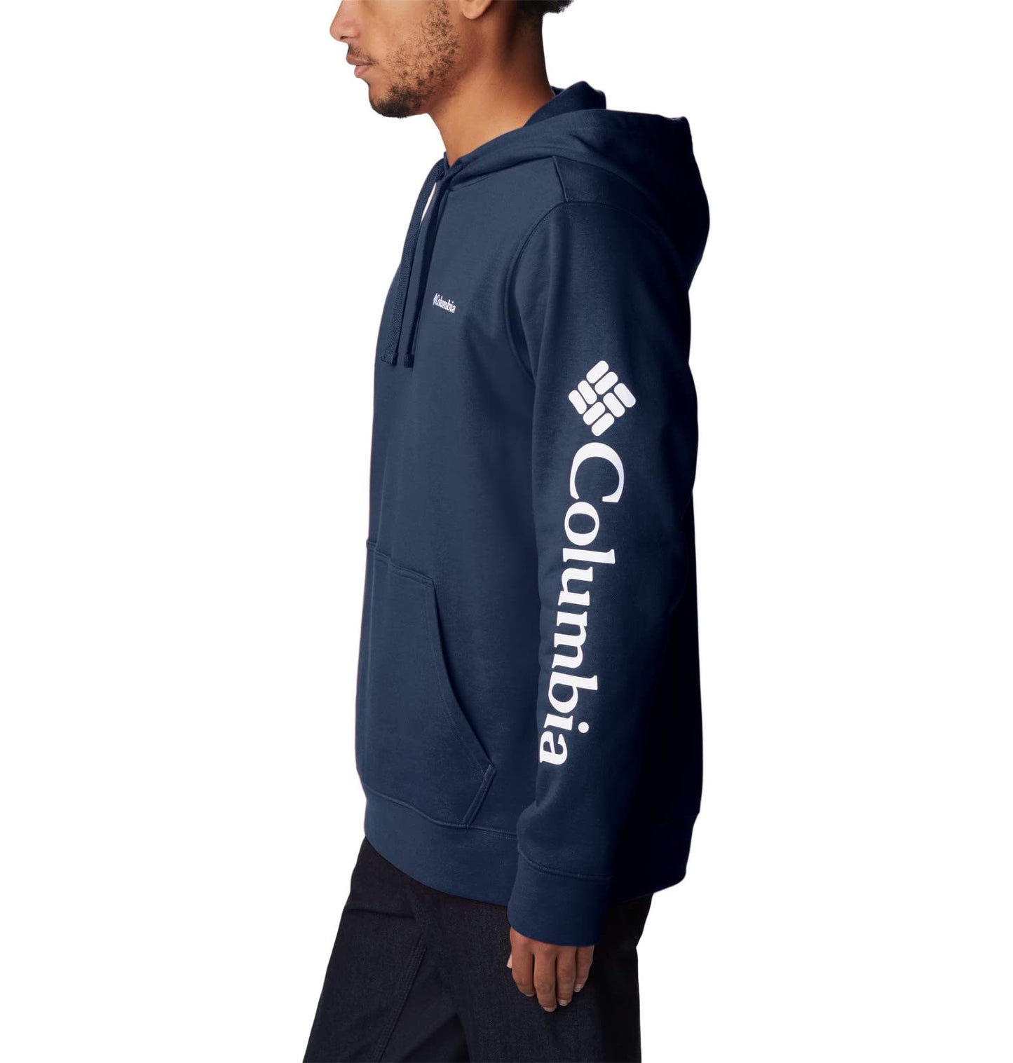 Columbia Men's Trek Hoodie, Collegiate Navy/CSC Sleeve Logo, Large