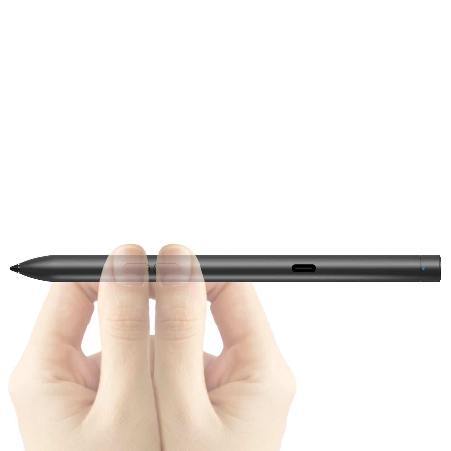 Dell Premier Rechargeable Active Pen - PN7522W, Cone Shaped Pen Nib, Wireless, Adjustable Pressure Sensitivity, DocuSign/MS Whiteboard/Photoshop/AutoCAD Compatible, 2 Buttons, Black