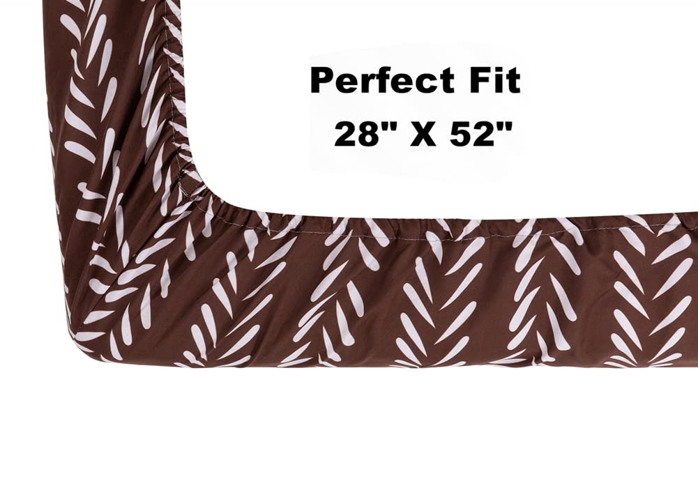 REZIPO 4 Pack Woodland Forest Animals Wood Tree Neutral Unisex Fitted Baby Crib Sheets Set for Baby Boys or Girls