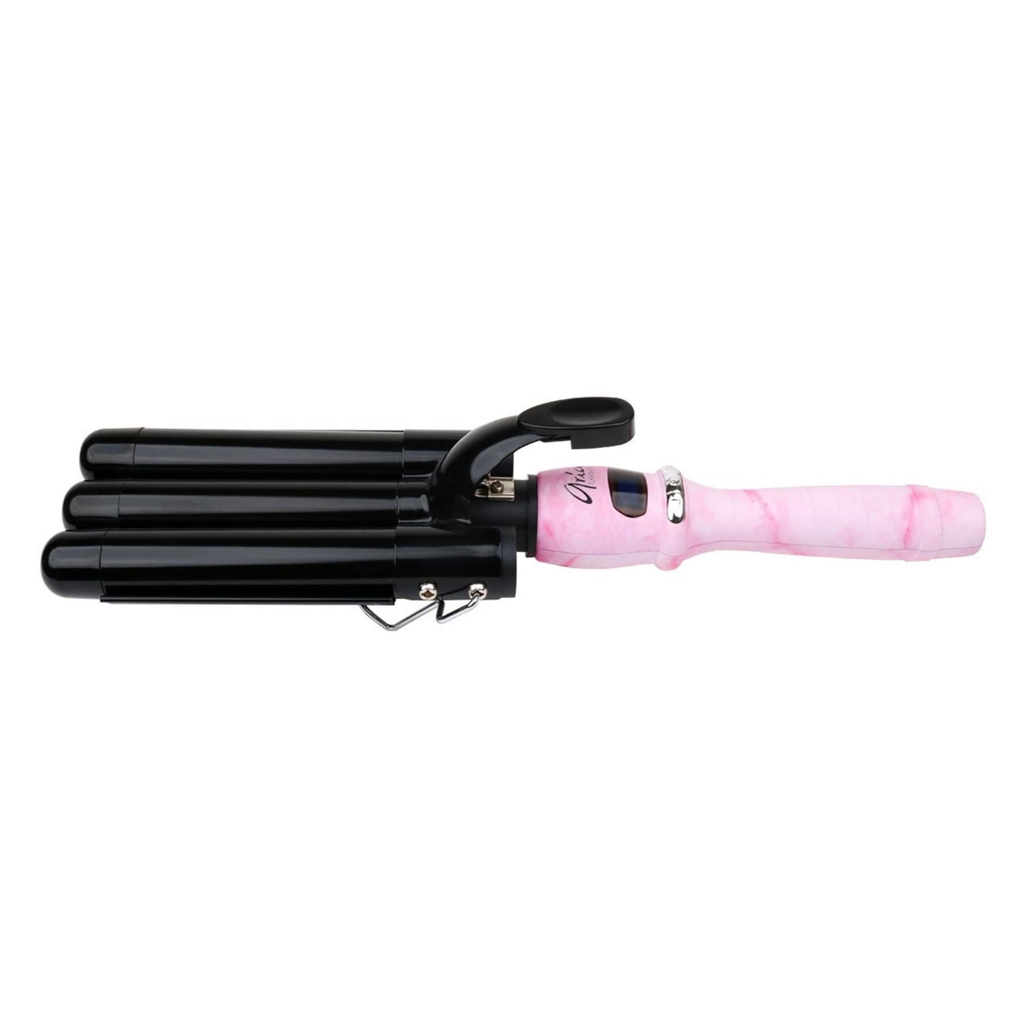 Aria Beauty Waver, 3 Barrel Curling Iron Hair Waver Adjustable to 430 degrees temperature, Auto Shut Off, 25mm Ceramic Crimper Iron LCD Display, Curling Wand, Triple Hair Curler, Hair Waver