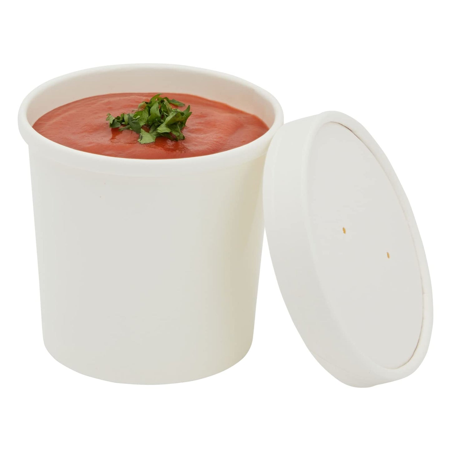 Juvale Kraft Paper Food Containers with Lids (50 Count) White, 12 Ounces