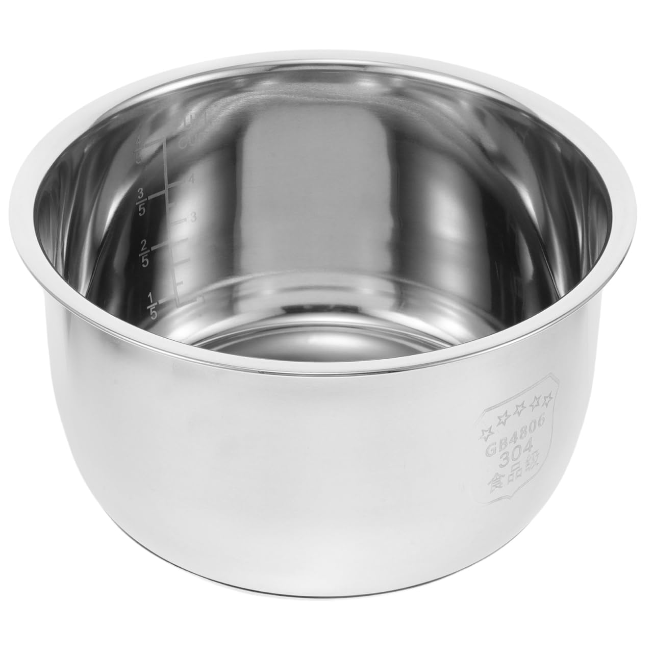 VICASKY 304 Stainless Steel Rice Cooker Inner Pot,Non-Stick Replacement Pot Thickened Universal for Quick Cooking 8.26 Inch (3L)