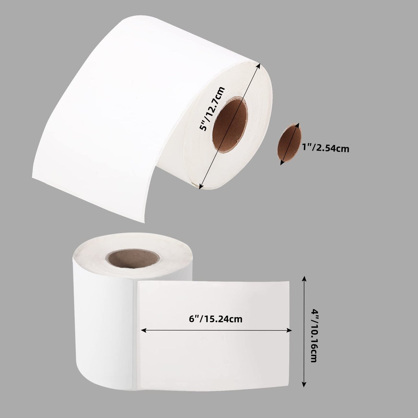 TIMIFUL 4 x 6 inches Thermal Label 4 Rolls [Total 1400 Labels] Thermal Shipping Label Permanet Adhesive with Zebra, 350 Labels/Roll, (not for dymo 4XL)