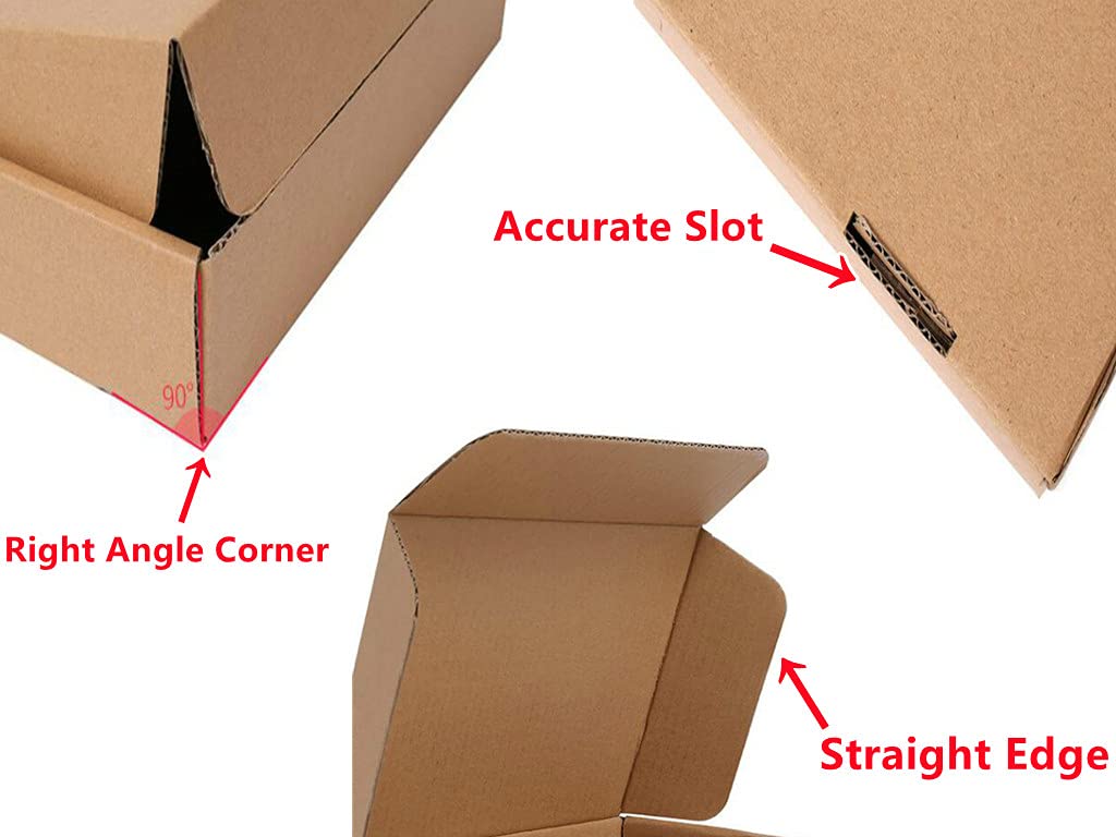 A4 Corrugated Cardboard Shipping Boxes, 320x222x46mm (12.5"x8.7"x1.8") Small Parcel Boxes, Packaging Mailing Boxes for Business, Posting, Small Packet Shipping, Storing or Gift(Pack of 15)