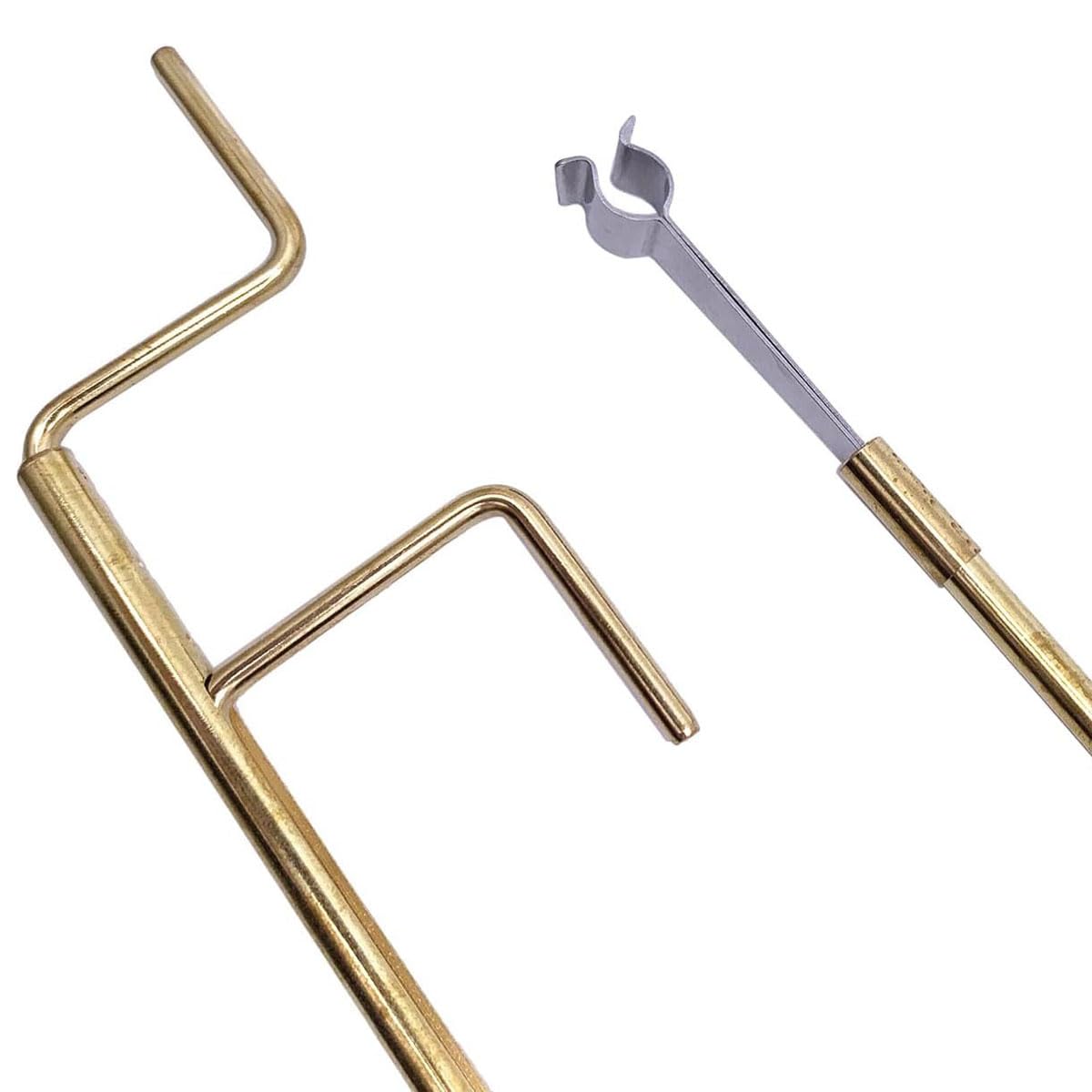 TUOREN 4Pcs Cello Sound Post Tool Set Include Straight S Style Post Setter, Sound Post Gauge and Retriever Clip, Luthier Install Repair Tool Kit Cello Making Tools