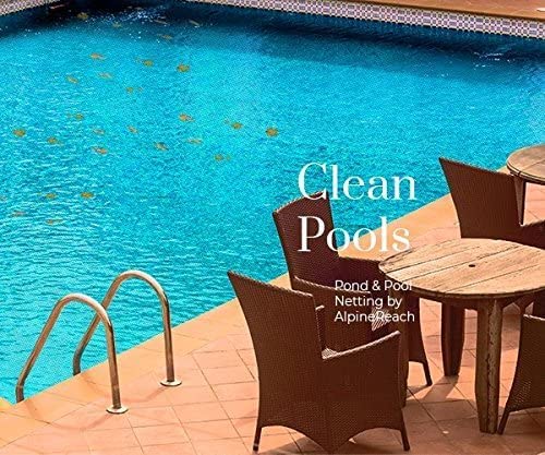 AlpineReach Koi Pond Netting Kit 15ft x 20ft (4.5m x 6m) Black Heavy Duty Woven Fine Mesh Net Cover for Leaves - Protects Koi Fish from Blue Heron Birds, Cats & Predators – Reusable & Stakes Included