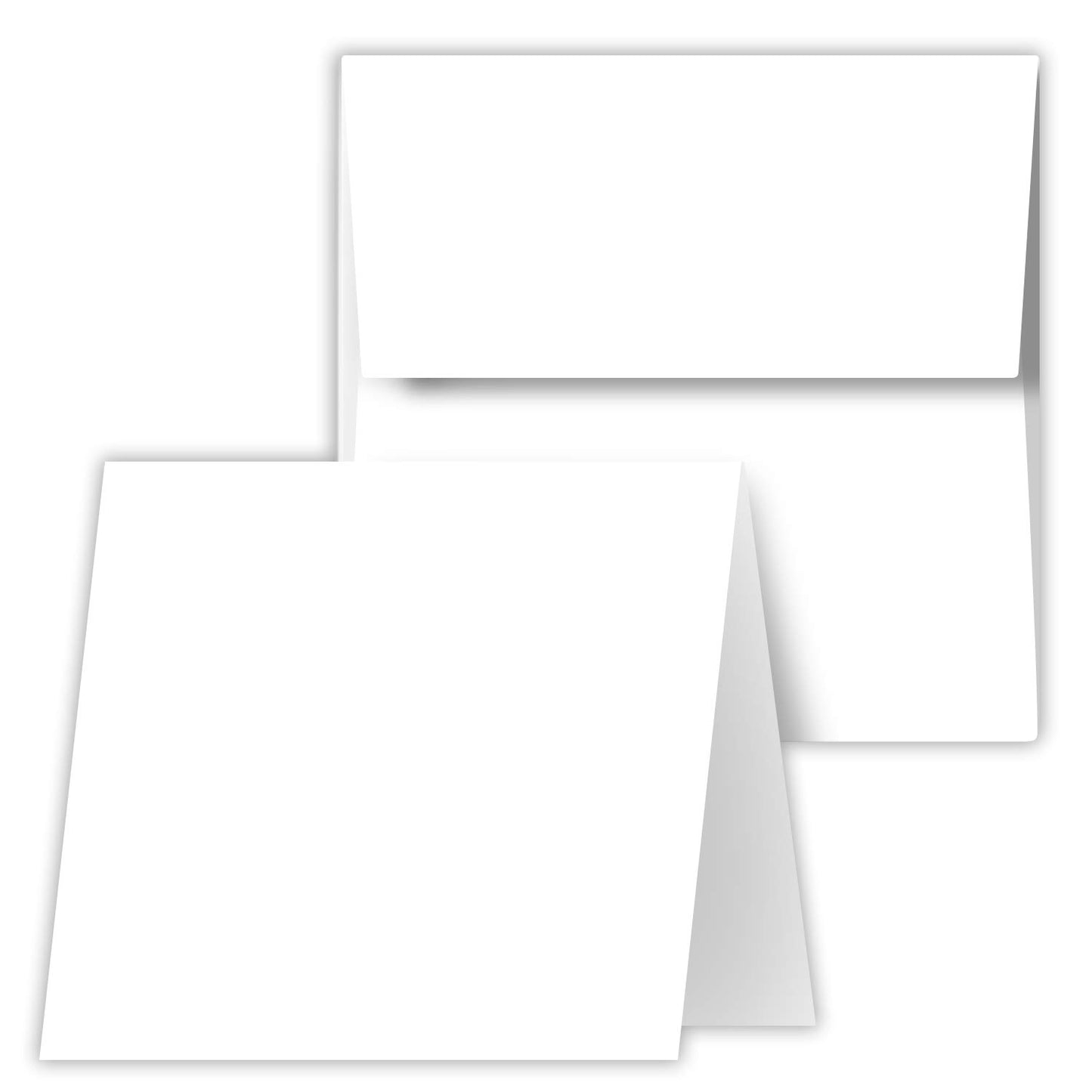 Square Greeting Cards Set - White Blank Half Fold Cards with Envelopes – Great for Greetings, Thank You and Invitation Cards | 5.25 x 5.25 Inch Card Stock W/ 5.5 x 5.5 Envelopes | 25 Sets per Pack