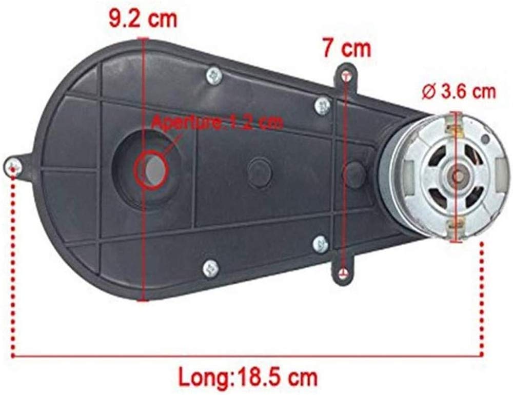 24V555 30000RPM Gearbox with High Torque 24V DC Motor for Kids Ride on Car SUV Parts, Electric Motor with Gear Box High Speed RS550 DC Motor Match Children Ride on Toys Accessories