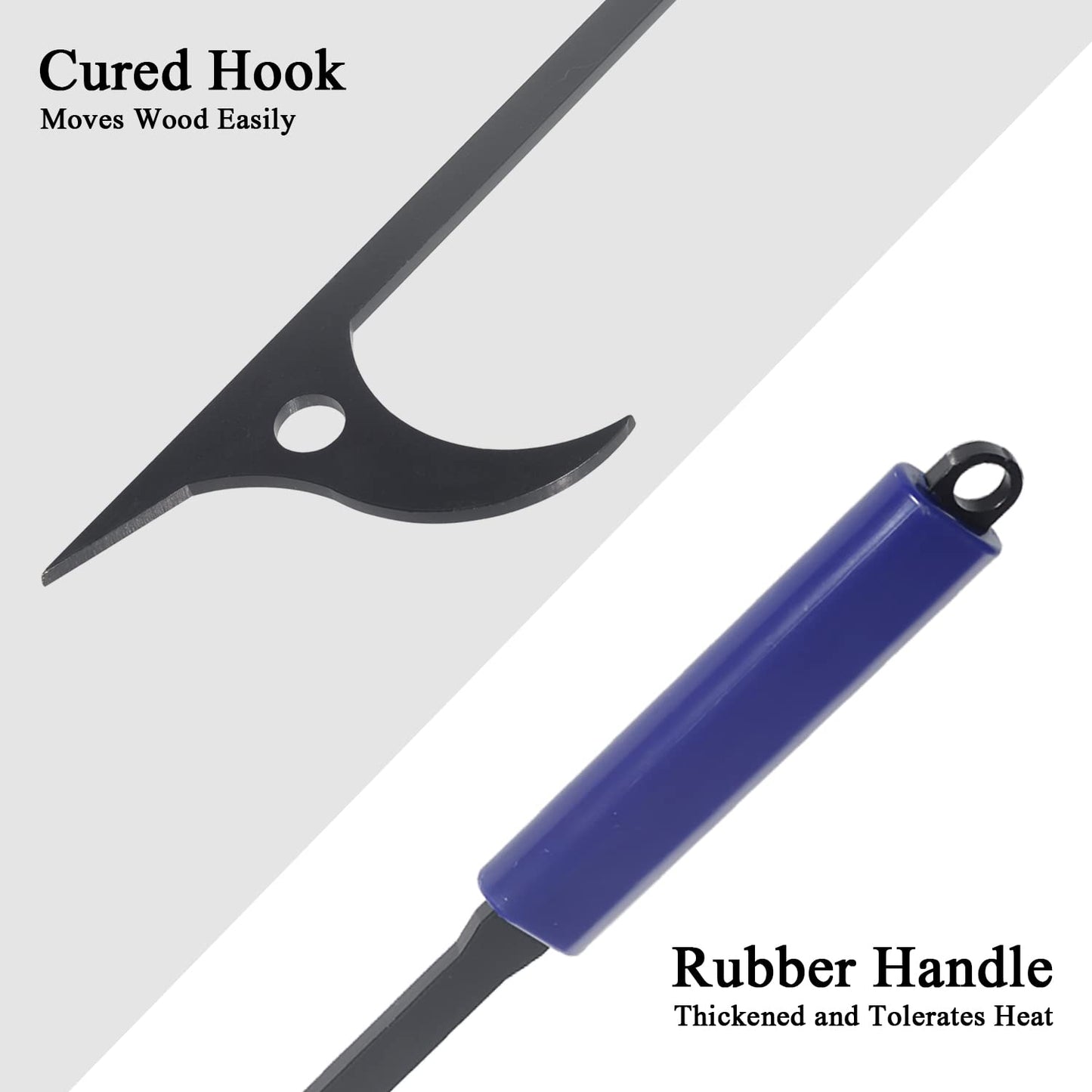 40" Fire Log Tongs Firewood Grabber and Fire Poker Set,Large Fire Pit Tool Outdoor/Indoor Bonfire Campfire Backyard Deck Camping Log Grabber Rustproof Safely Moves Firewood