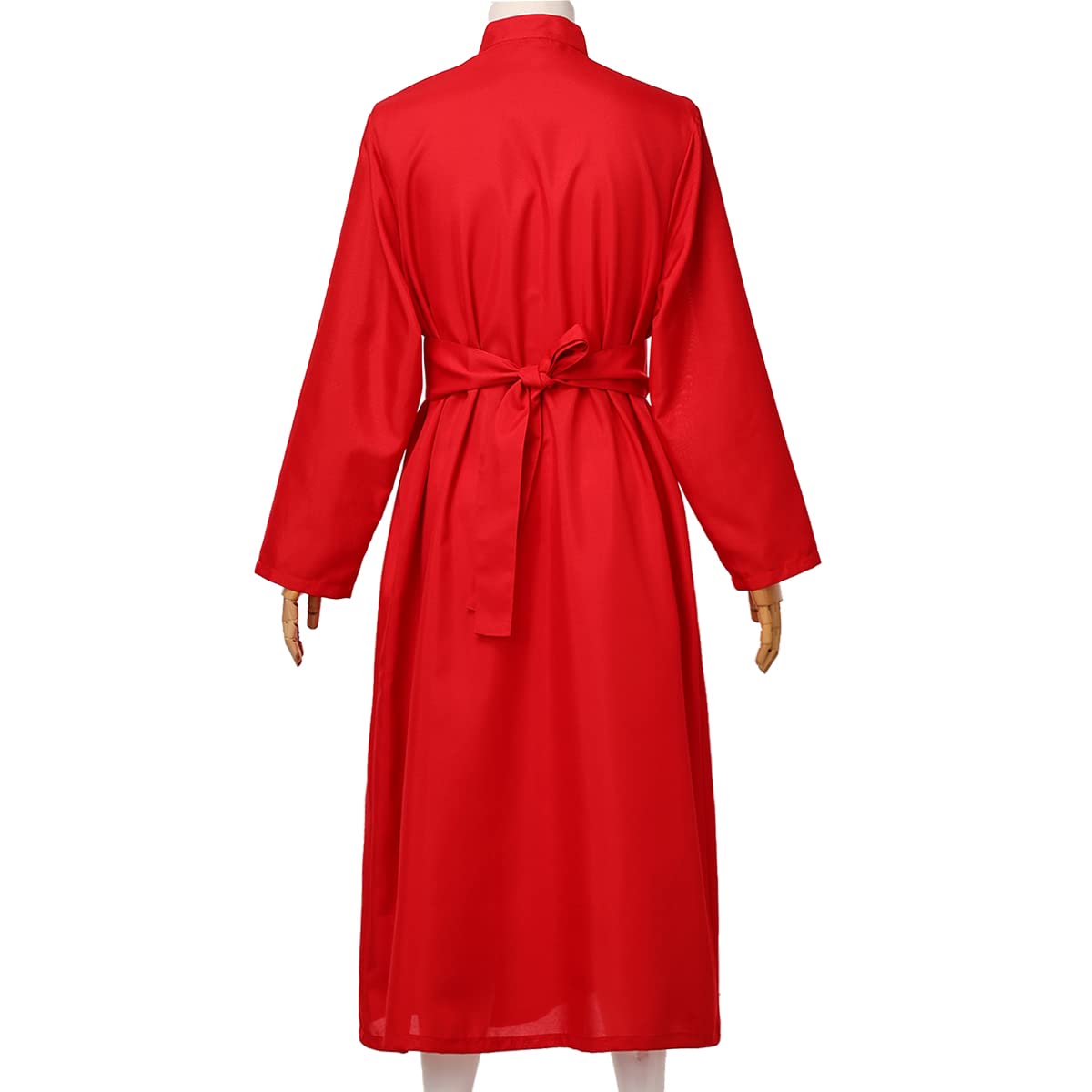 COSDREAMER Mens Clergy Robe Preacher Cassocks Mens Praise Worship Robes, Red, X-Large