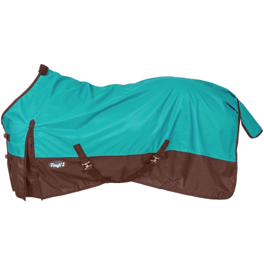 Tough 1 600 Denier Waterproof Horse Sheet, Turquoise/Brown, 72-Inch
