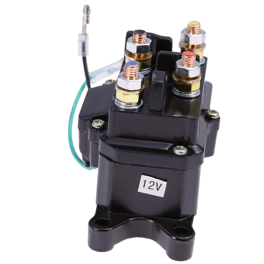 Anxingo 12V 250A ATV Winch Solenoid Relay Contactor for WARN A2000 A2500 U2500 RT15 RT25 RT30 XT15 XT25 XT30 RT40 XT40 for KFI ST17 S2000 A2500 A3000 U4500 SE25 SE35 SE45 63070 62135