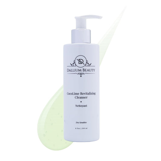 CocoLime Revitalizing Cleanser – Made in Canada Gentle Citrus Gel Cleanser for Dry & Sensitive Skin | Botanical Extracts | Non-Irritating | Dallium Beauty