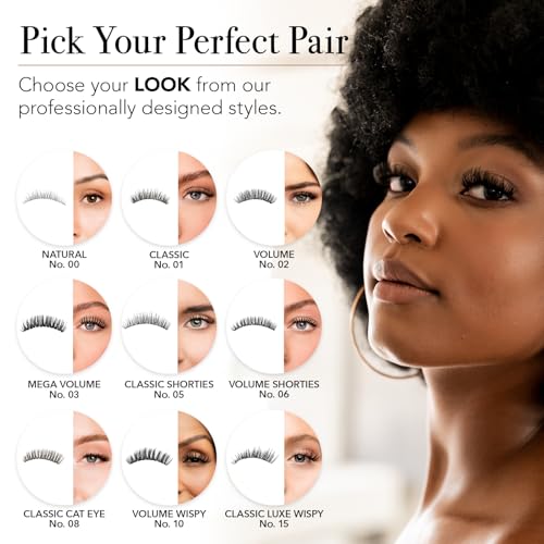 Pro Lash ProWear Professionally Styled Lash Clusters - Easiest to Apply Eyelash Cluster - 10 Day Eyelashes - Waterproof Lashes Clusters - 3 Sets - Volume Feathered Wispy No. 33 - Black