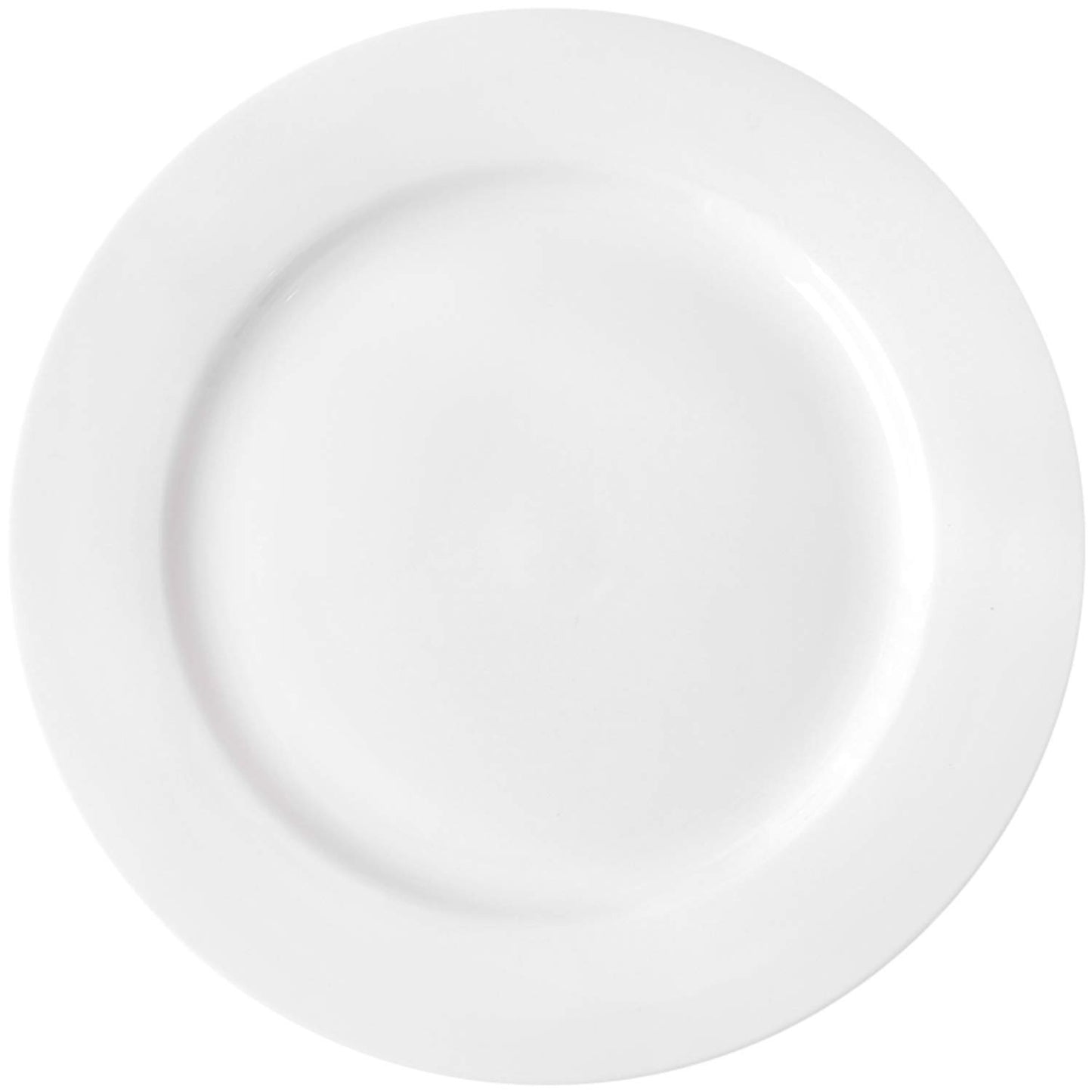 Foraineam 12 Pieces 8 Inch Round Porcelain Dinner Plates Salad Plate Set White Dinnerware Dish Serving Plates