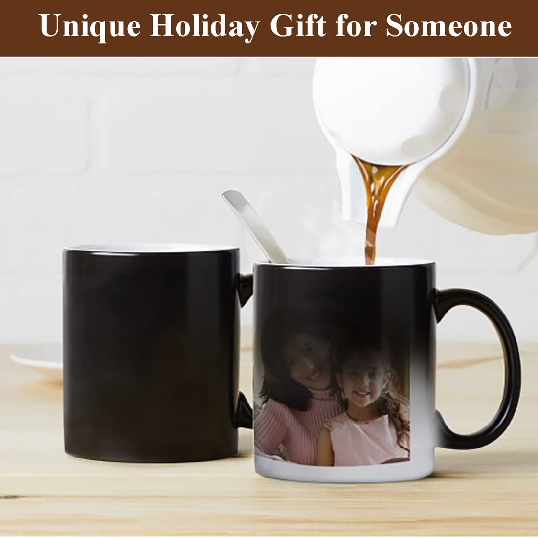 Color Changing Coffee Mugs Blank 15oz Black Cups 12 Pack with Box