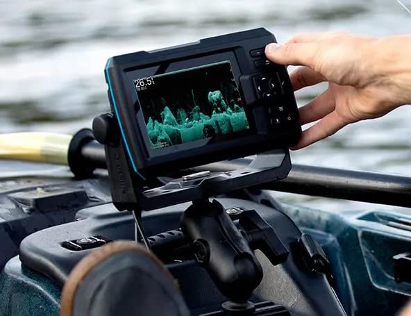 WINDFRD 1.5" Ball Medium Arm Marine Electronic Mount, Fish Finder Mount, Universal Mounting Plate with 1.5 inches / 38mm / C Size Ball Adapters, Compatible with Humminbird, Garmin, Lowrance and More