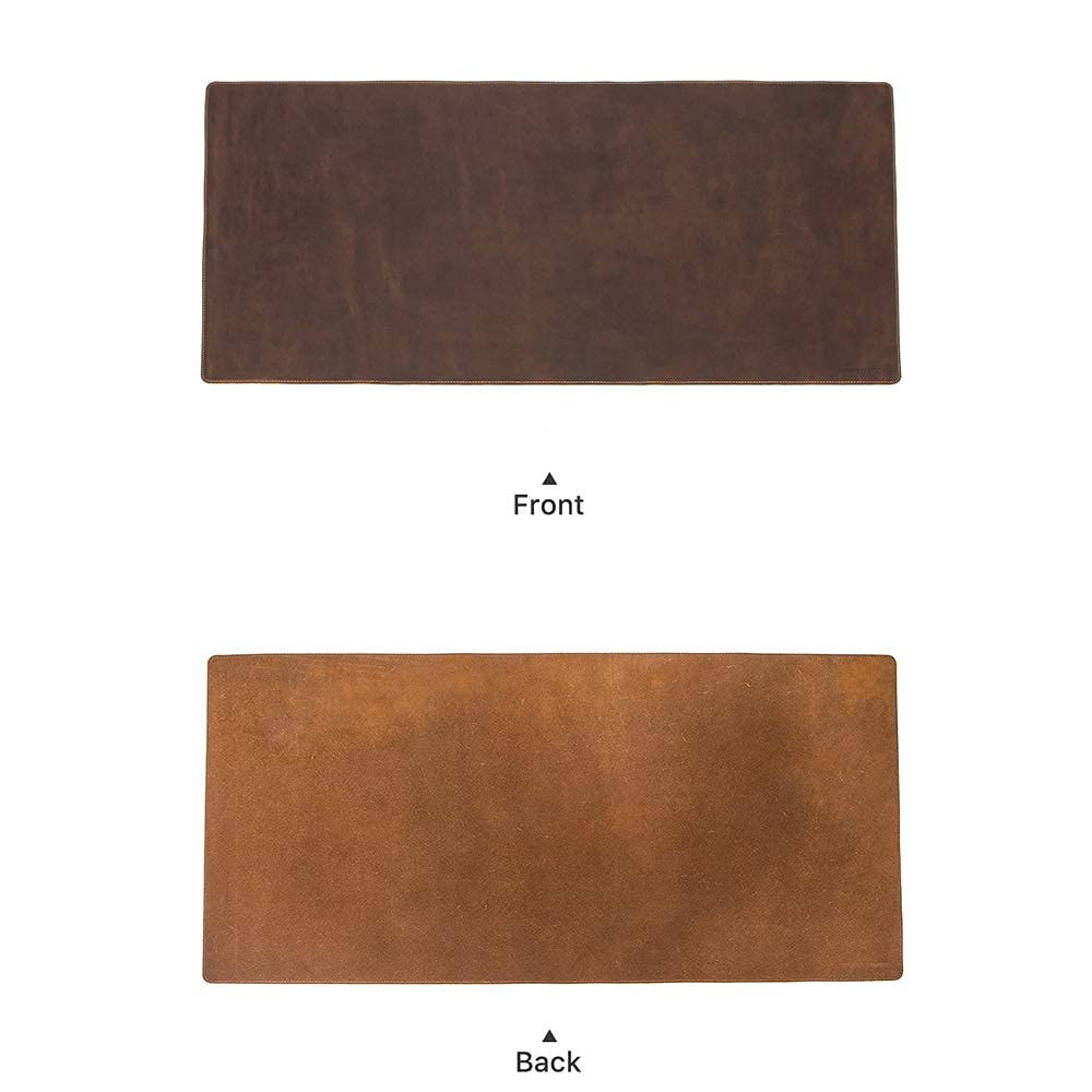 Contact's Genuine Leather Desk Pad Protector,Mouse Pad Laptop Waterproof Mat,Non-Slip Leather Desk Blotter Office Desk Mat Writing Pad