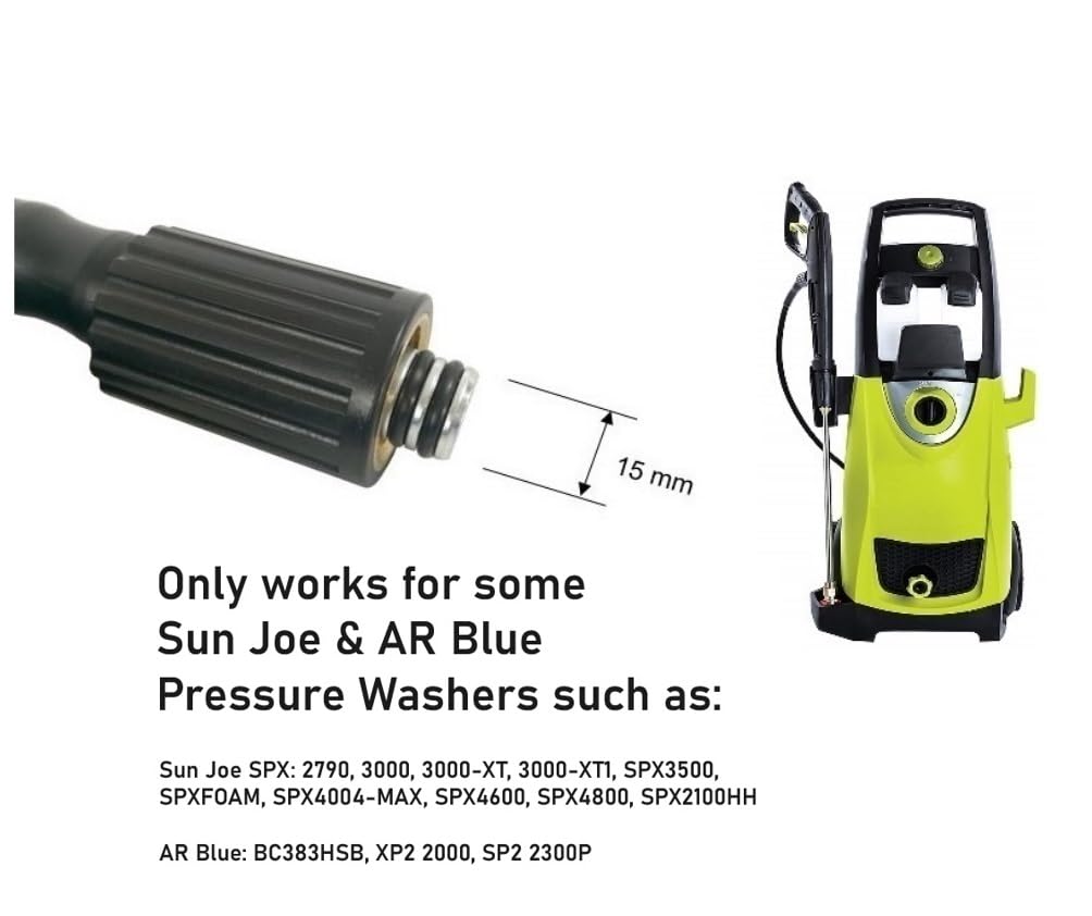Vortxx Heavy Duty 1/4" x 25FT Pressure Washer Extension Hose for Sun Joe SPX Series, SPX-25HD, M22-15mm, 3200 PSI Steel Wire Braided & Synthetic Rubber Jacket, Kink Resistant