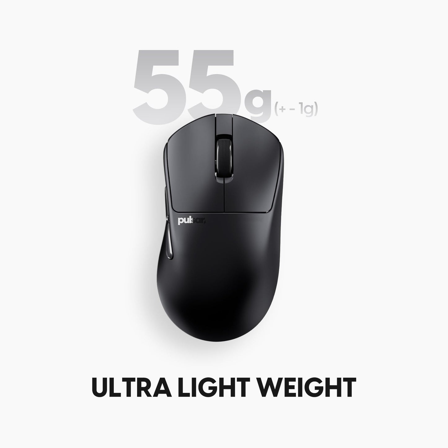 Pulsar Gaming Gears X3 Wireless Gaming Mouse, Hybrid Ergonomic, Lightweight 55g, XS-1 Flagship Sensor 32K DPI, Optical Switch, 8K Polling Ready, Black