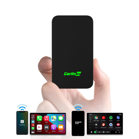 CarlinKit 5.0 Wireless CarPlay Adapter for iPhone - Wired to Wireless CarPlay/Android Auto - Dual-Band WiFi, Low Latency, Online Update, Plug Play for OEM Wired C arPlay/Android Auto Cars.(2air)