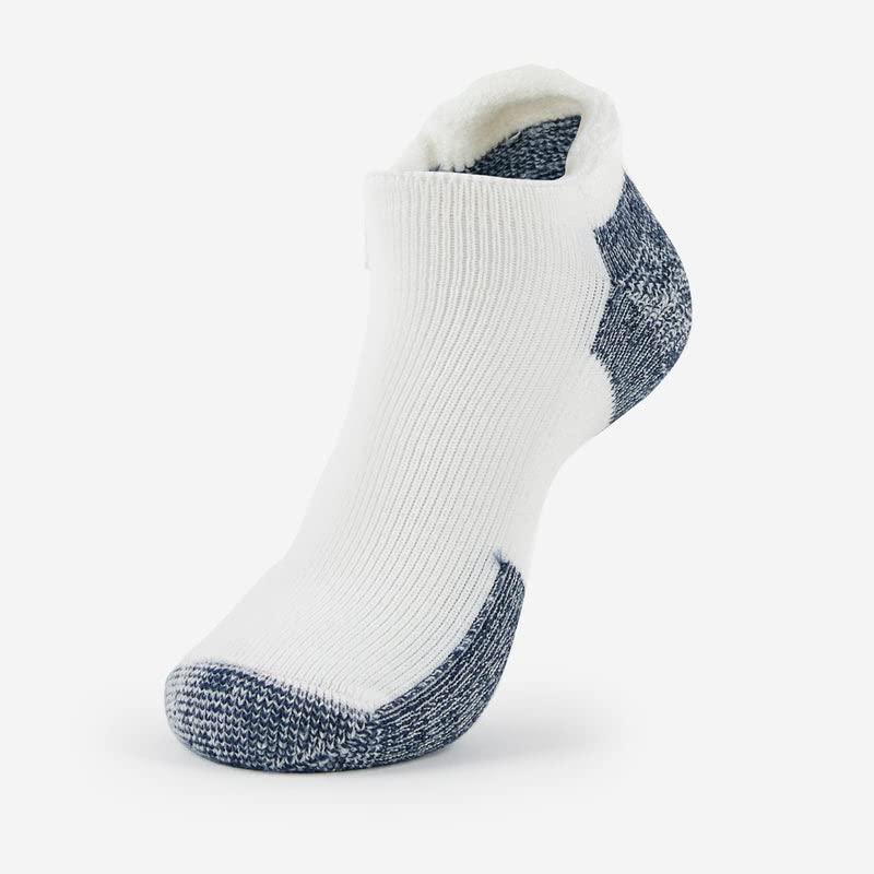 Thorlos Unisex J Running Thick Padded Rolltop Sock, White (3 Pack), Large