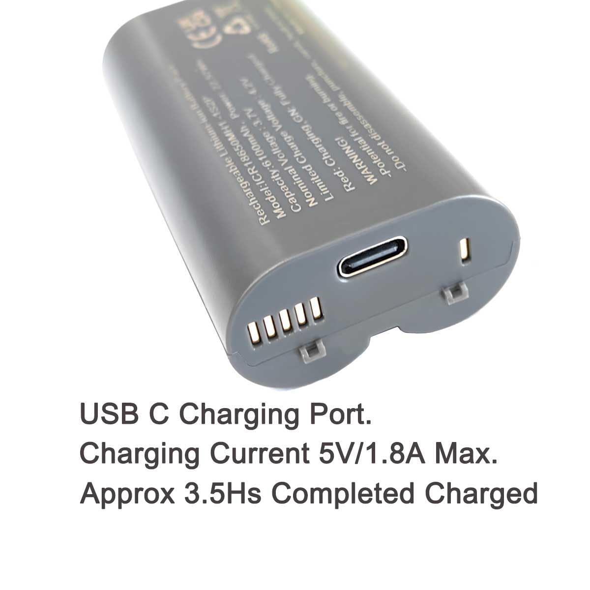 AOLIKES 18650mh1-1s2p Fast Chargeing Battery Replacement for myQ Smart Garage Video Keypad, Fully Charged Within 3.5 Hs, Support PD/QC Charger