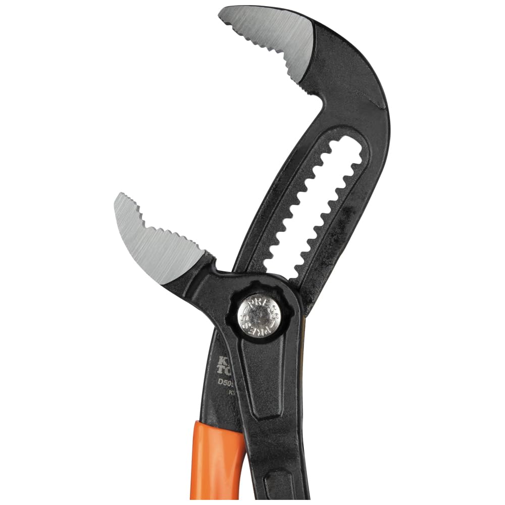 Klein Tools D5052BKIT 2-Piece Quick-Adjust Klaw Pump Pliers Set, 7-Inch and 10-Inch, Compact Design with V-Jaw and Hardened Teeth for Maximum Torque