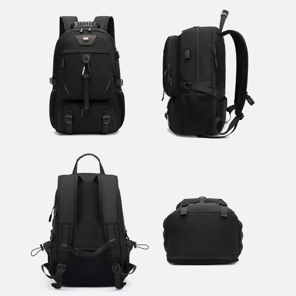 Aikelai Large Travel Backpack with Shoe Compartment, Business Carry On Backpacks for Men Women, Laptop Backpack with USB Charging Port(80L)