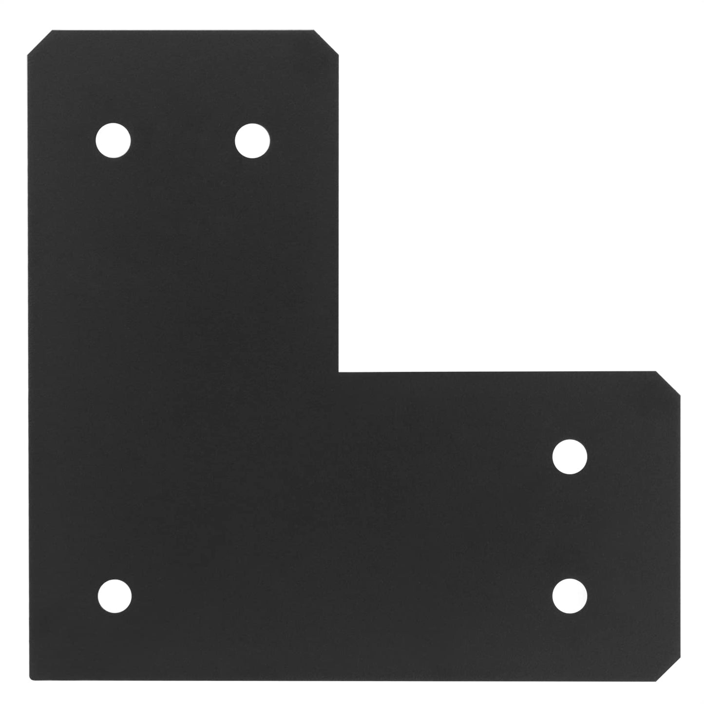 OTTFF 4 Pack Strong Strap Flat L Tie Plates Brackets for 6x6 Post, Mending Connector Wood, Steel, 12 Gauge