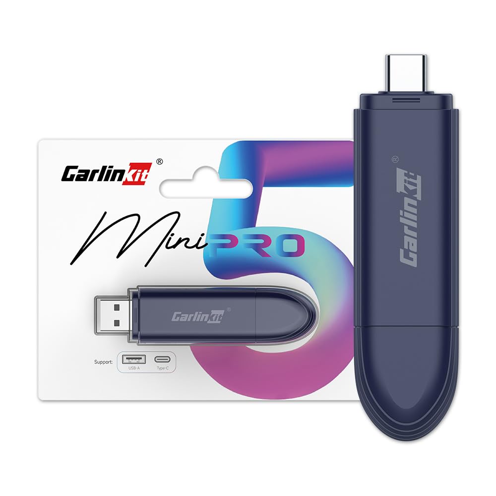 Carlinkit Mini SE Pro Wireless Adapter for OEM Wired CarPlay & OEM Wired Android Auto,Compatible with iOS 10 & Android 10 and Above, Fast Connection, No Latency - Deep Blue