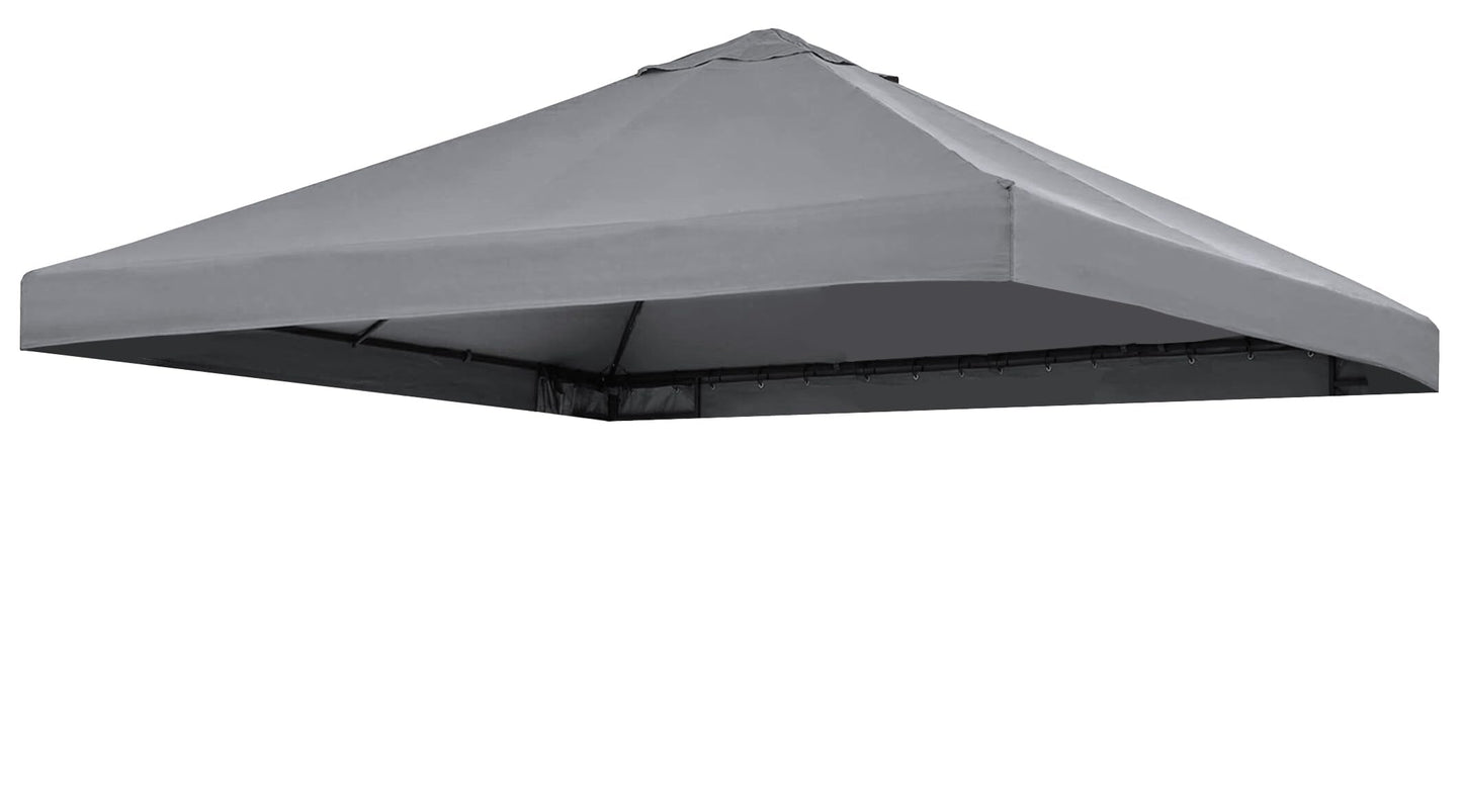 Replacement Cover for Outdoor Patio Backyard Garden Lawn Sun Shade 10x10ft Canopy Top Only, (Gray)