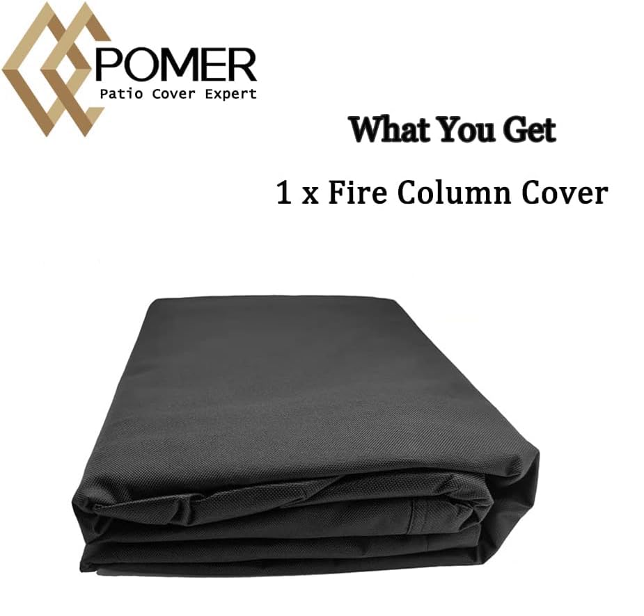 POMER Patio Furniture Covers, 48inch Round Bar Height Table Chair Set Cover Waterproof Outdoor Table Cover for Garden Furniture Set - 48" D x 28" H