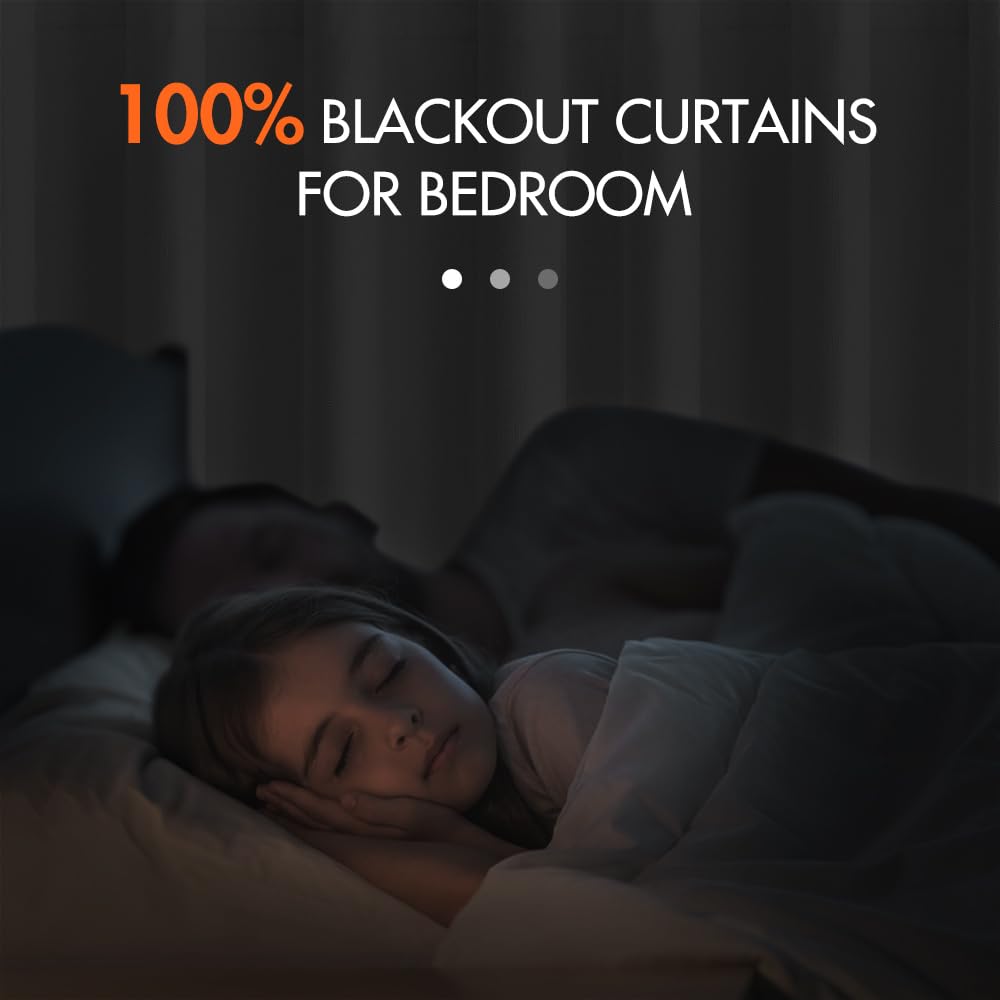 MIULEE 100% Blackout Curtains 90 inches Long Linen Curtains & Drapes for Bedroom Living Room Darkening Full Light Blocking Window Curtain Panels Rod Pocket & Back Tab,White,2 Panels