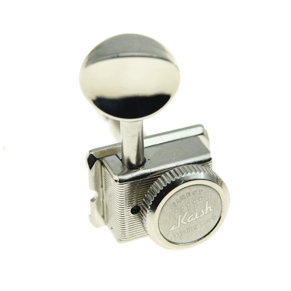 KAISH 6 Inline Guitar Vintage Style Locking Tuners Guitar Tuning Keys Guitar Lock Machine Heads for Strat Tele Nickel