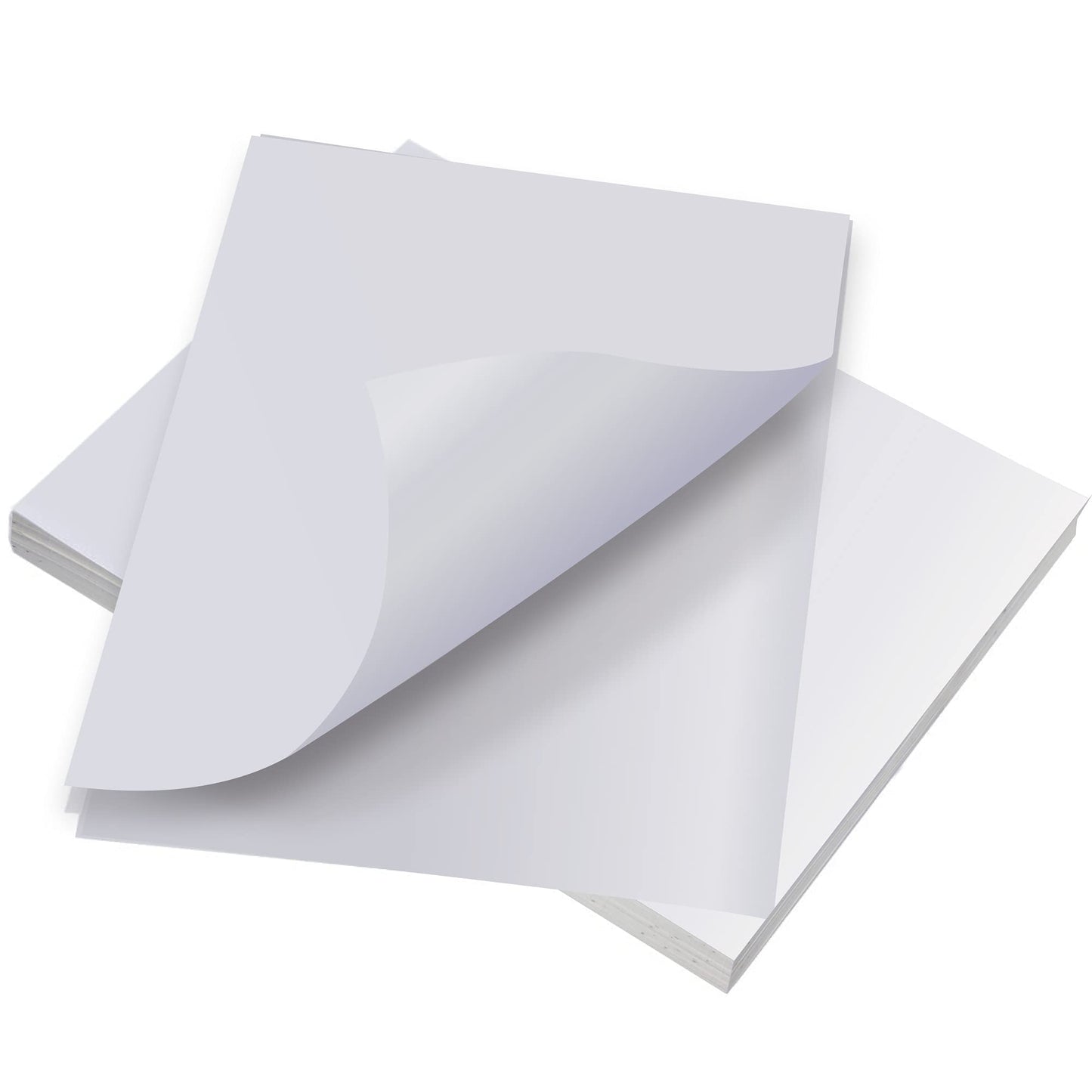 8.5" x 11" Full Sheet Sticker Paper for Laser & Inkjet Printers[500 Sheets,500 Labels]