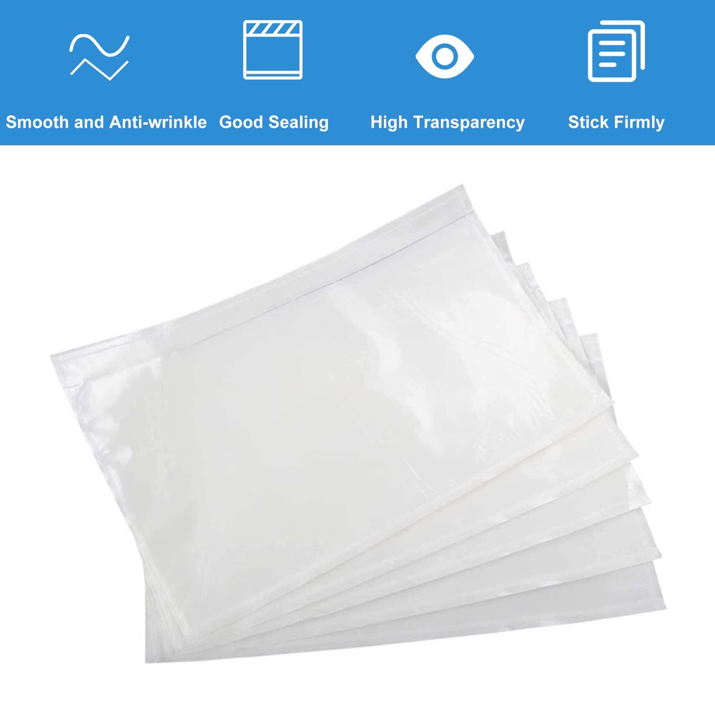 Coopaty Packing List Envelopes 7.5"x5.5" Pouches Invoice Enclosed Adhesive Bags (500 Pack)
