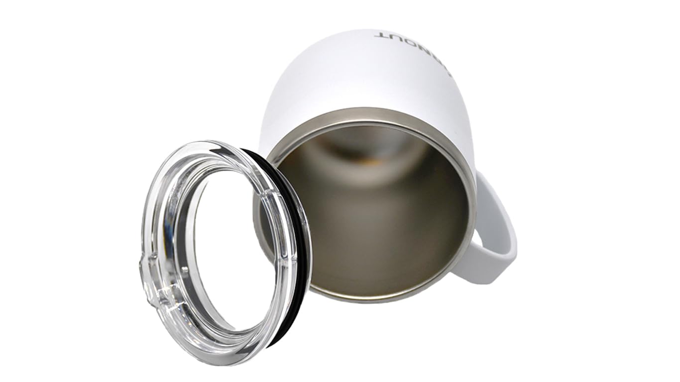 BurnOut Temperature Regulating Home & Office Mug, 12 oz White - Drink Now & Heat-Zorb Tech