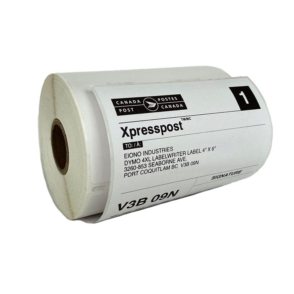 EIONO® - [10 Rolls/2200 Labels/ 220 Per Roll] Compatible with DYMO 1744907 4"x 6" Shipping Labels, White, Strong Permanent Adhesive & Perforated, Compatible with DYMO 4XL, Rollo, Zebra Printers