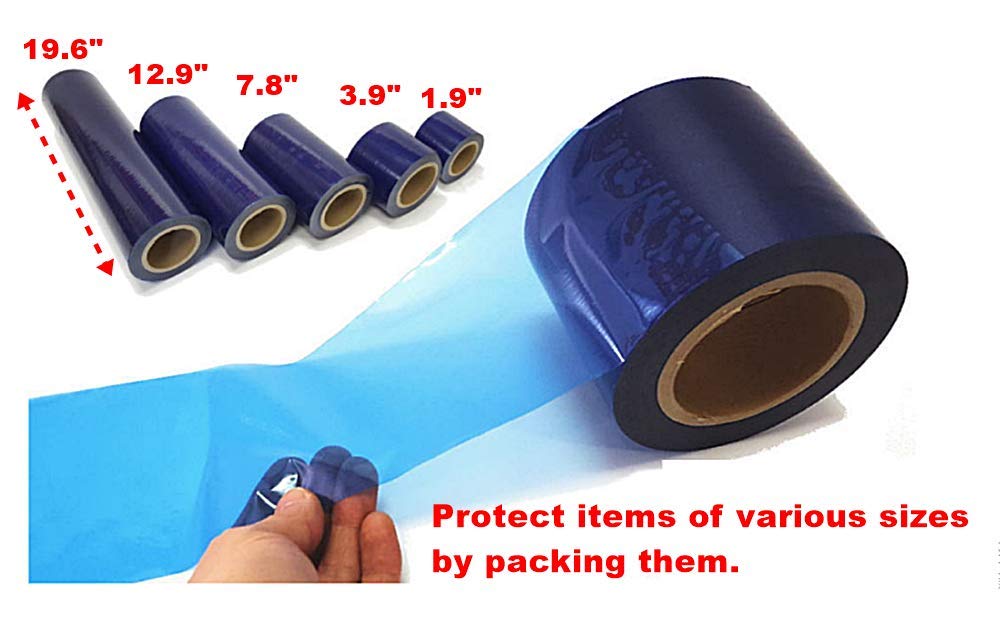 JNK NETWORKS Adhesive Surface Protective Tape - No Residue Removable Film Roll Scratch Protect Cover Smooth Surface Covering Shield for Glass Metal Plastic Blue 3.9 Inches x 164 Yards