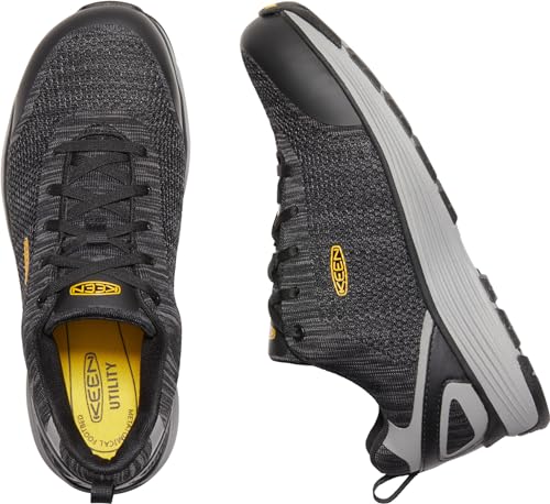 KEEN Utility Men’s CSA Sparta Low Alloy Toe Work Shoes Construction Shoe, Black/Grey Flannel, 12 D (Medium) US